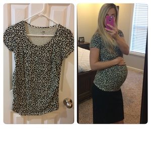 H&M maternity cheetah top